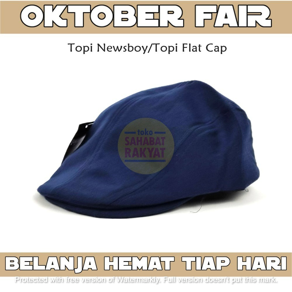 AKH095G Topi Flat Cap/ Topi Kodok/Topi Newsboys Kaos