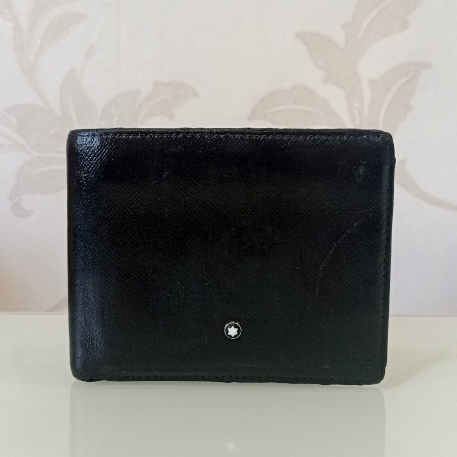Dompet Mont Blanc Sartorial 6 Card Leather Wallet Pria Cowok Original Branded 100% Kulit Asli Asli M