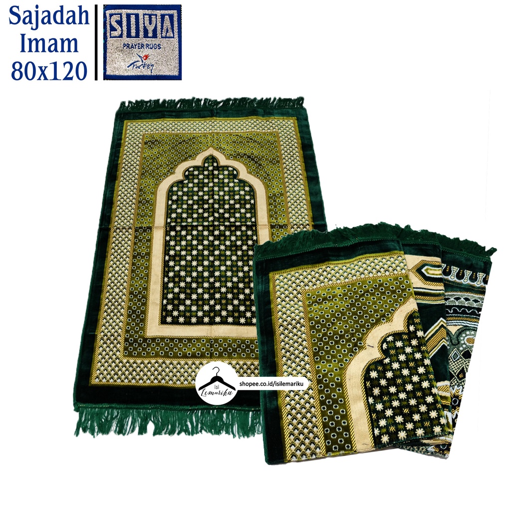 Sajadah Bulu Halus SIYA uk JUMBO 80 x 120cm / Sajadah Imam