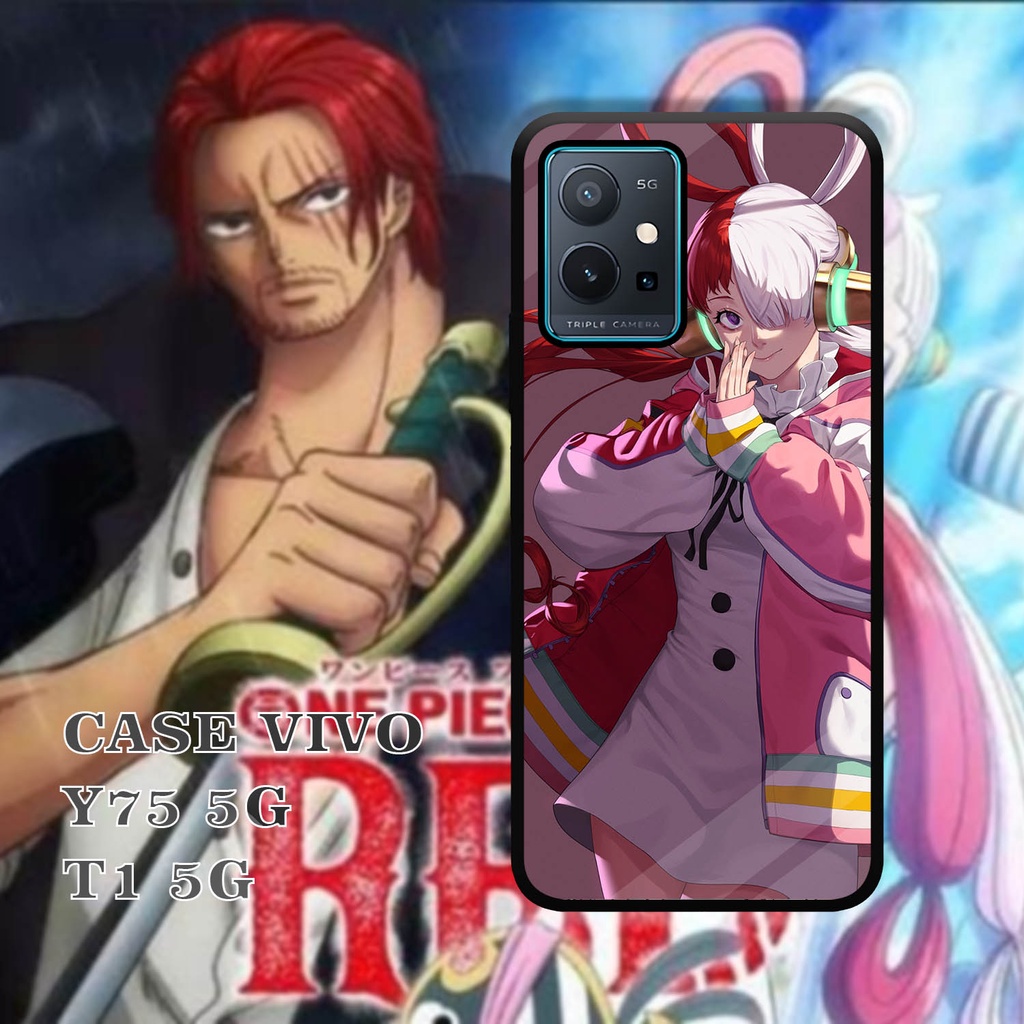 Case Kilau Vivo | T1 5G | Y75 5G| Casing Glossy Hp Smartphone | Pelindung Hp Vivo | Motif One Piece 