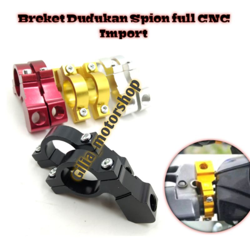 Breket Dudukan spion full CNC Import Kleman Dudukan spion Universal Motor honda