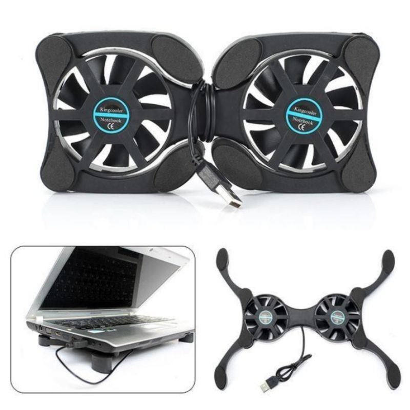 COOLING PAD MINI LIPAT KEPITING - FAN LAPTOP LIPAT - COOLING PAD MINI LAPTOP UKURAN 10&quot; SD 16&quot;