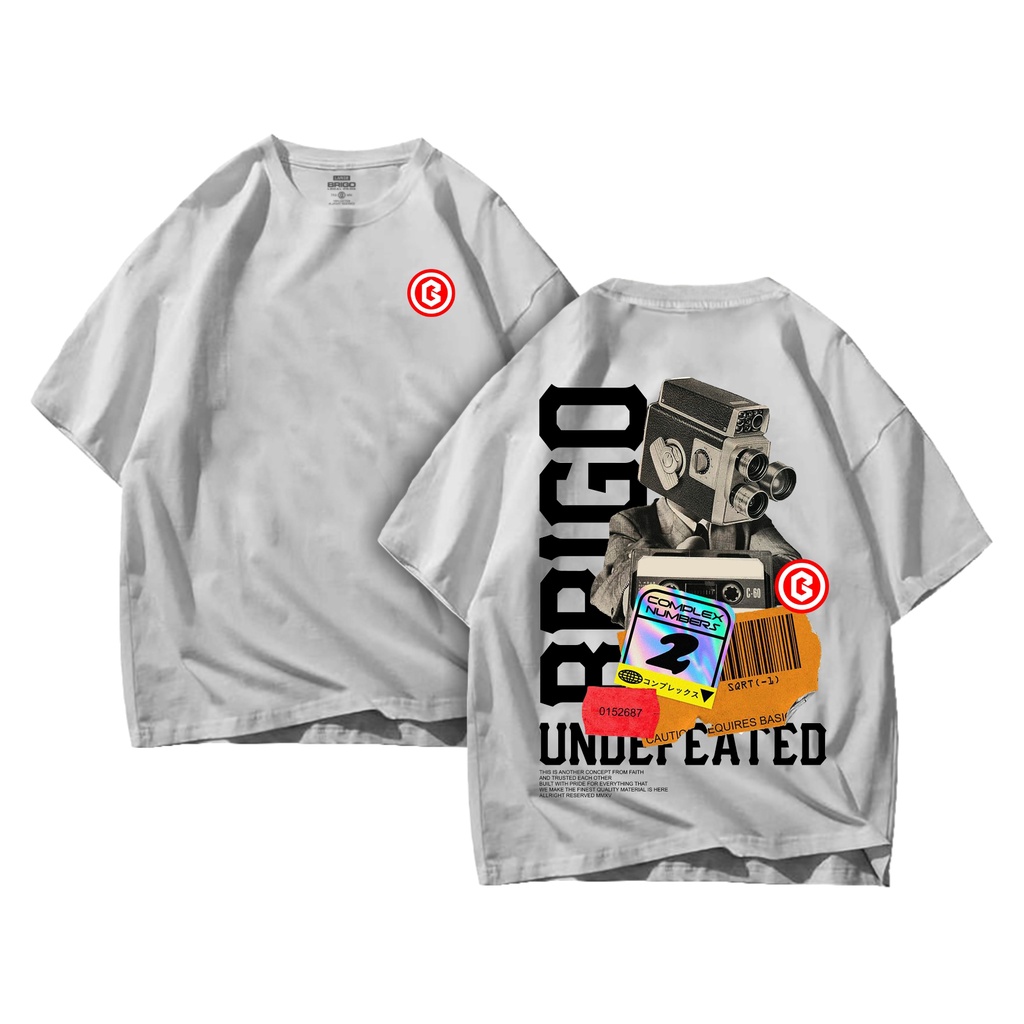 BRIGO Kaos Oversize UNDIFEATED BEHIND II Kaos Oversize Print DTF II Kaos Jumbo Size Pria &amp; Wanita