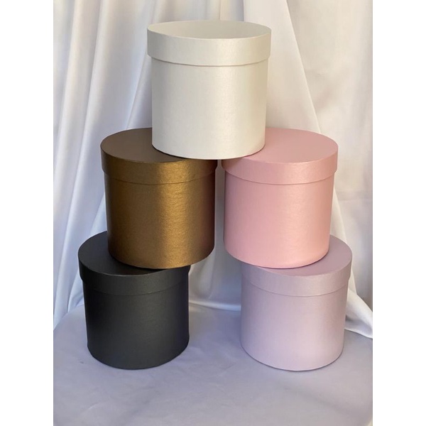 

Bloom Box Bulat Round Gift Box Tempat Kado Florist Hampers D20 T25