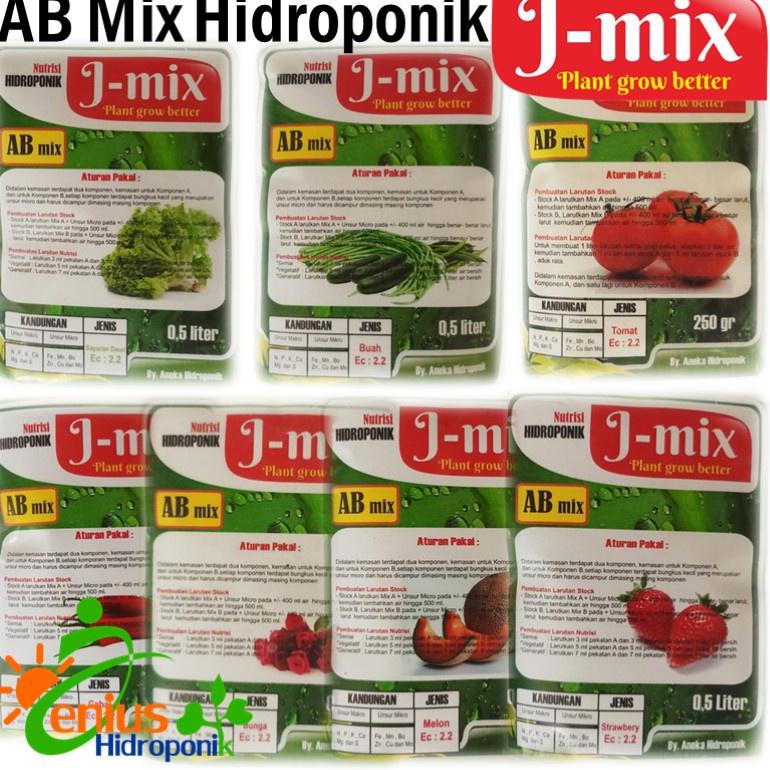 ボ AB Mix Nutrisi Hidroponik Pekatan 500 ml / J-Mix Nutrisi AB Mix Hidroponik NEW ARRIVAL 3477 ✦