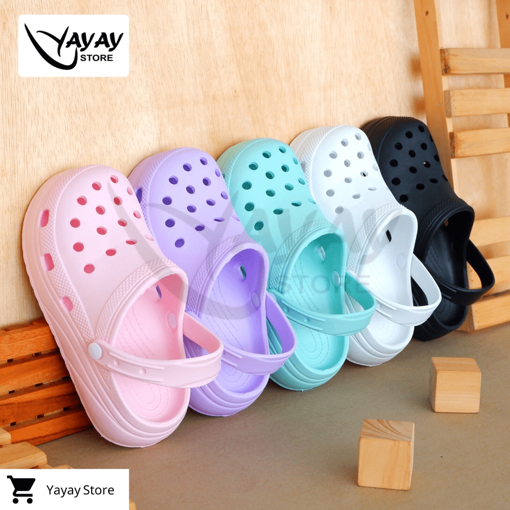 Sandal Korean Style New Model kodok wanita / Sendal Crocs Classic hema Wanita anti slip new arrival