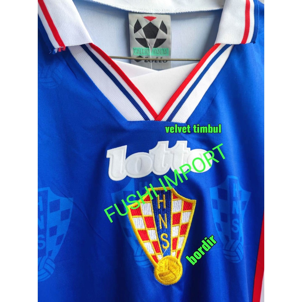 RETRO | Jersey Baju Bola Kroasia Away 1998 Grade Ori