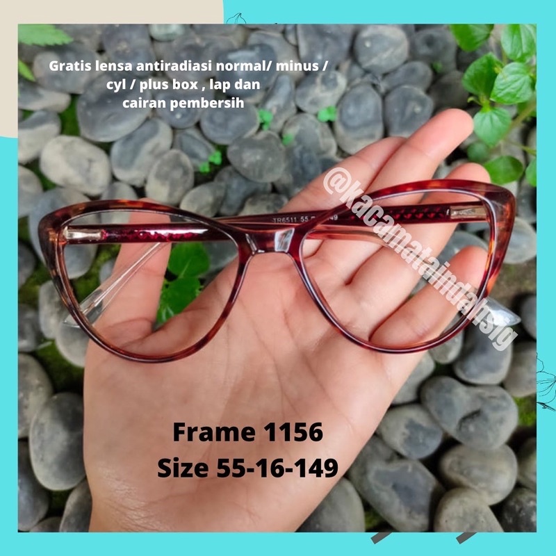 PAKET KACAMATA LENSA MINUS anti radiasi Frame pria wanita 1156