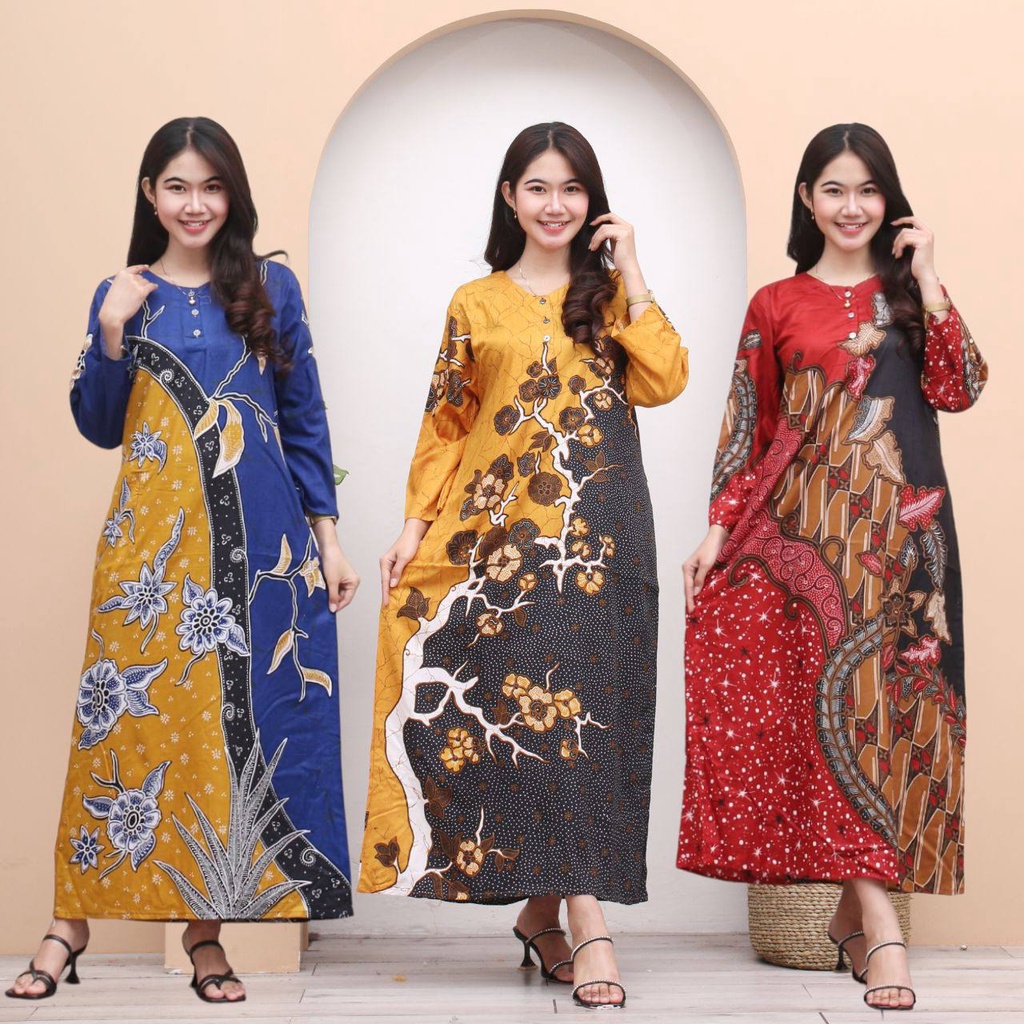 Longdres Batik Varian ATIKA Daster Panjang Busui Batik Terbaru By Bakul Daster