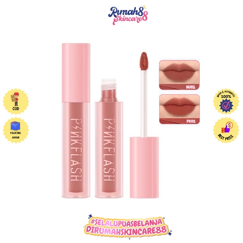 PINKFLASH Powdery Lipgloss PinkSweetie Fuzzy-Soft Velvet Matte Lip Clay Lipstik