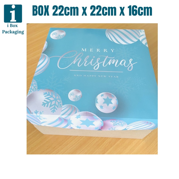 

[ 5pcs ] Kotak Kue Dus Natal Box Lapis Legit Cake Pudding Bon Appetit Packaging Hampers Parsel Kado Xmas Dus 22x22x16cm