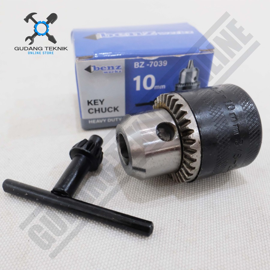 Kepala Bor Tangan 10mm 3/8&quot; 13mm 1/2&quot; / Screw Drill Chuck 10 mm 13 mm 3/8 1/2 Inch Chuck Key Kepala Bor Listrik