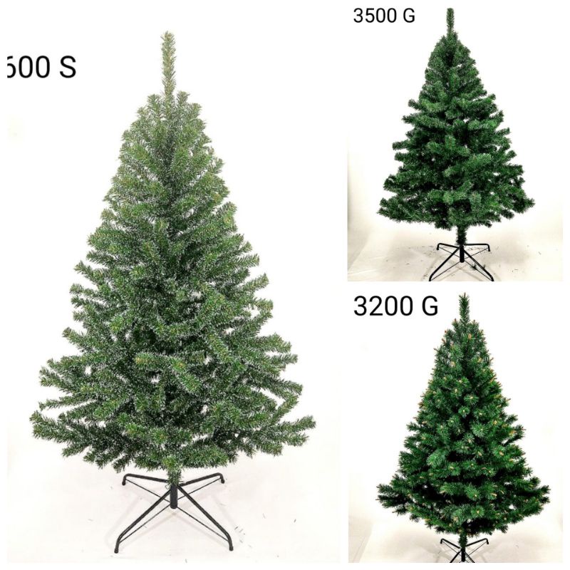 Pohon natal kecil mini untuk di meja polos pvc 2ft dekorasi