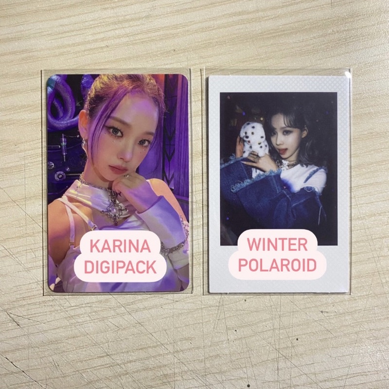 AESPA GIRLS KARINA DIGIPACK PHOTOCARD PC, WINTER POLAROID REAL WORLD