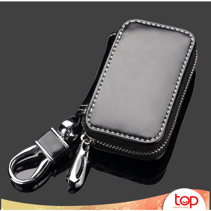 Gantungan Kunci  Mobil Motor Leather Pocket Car Remote Key Holder