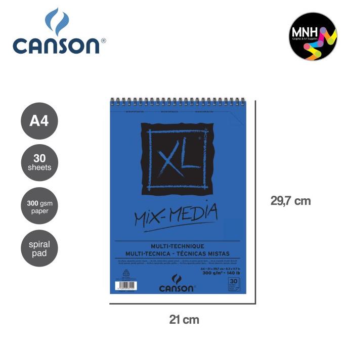 

TERLARIS DRAWING BOOK CANSON XL MIX MEDIA 300G A3 - A5 ORIGINAL