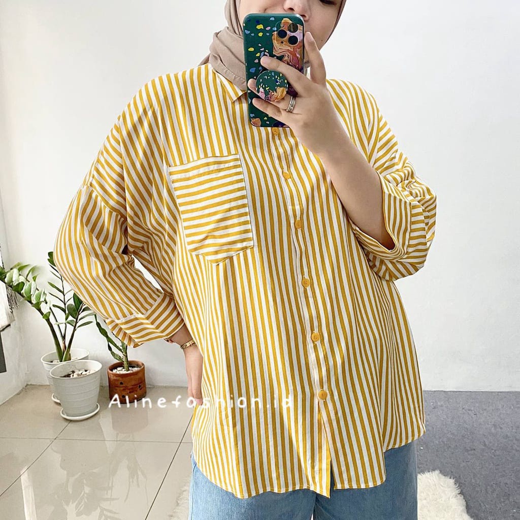 KIRANAOFFICIAL - (COD) KEMEJA OVERSIZE SALUR  RAYON VISCOSE