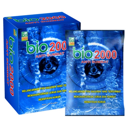 BIO 2000 Anti Mampet Saluran Pipa Anti Sumbat Wastafel Toillet Bio 2000 60 Gr