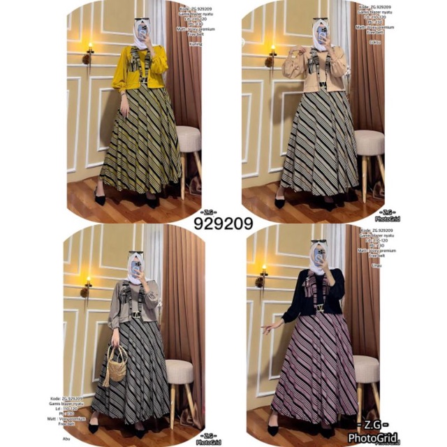GAMIS jumbo set blazer nyatu free belt