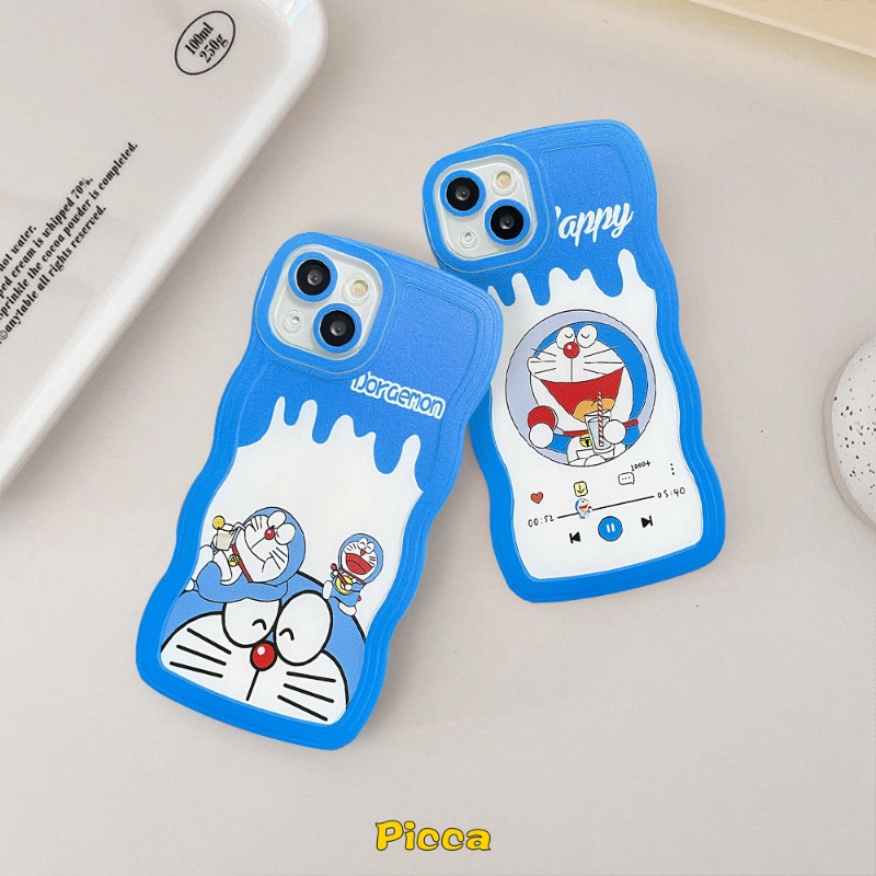 Soft Case Desain Kartun Milk Tea Doraemon Untuk IPhone 11 7Plus 8Plus XR X XS Max 14 13 11 12 Pro Max 6 7 8 14 6s Plus SE 2020