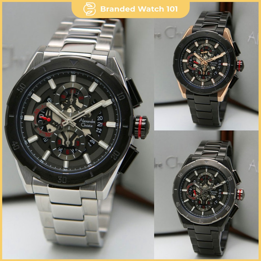 ORIGINAL Jam Tangan Pria Alexandre Christie AC 6560 / AC6560 Garansi Resmi 1 Tahun