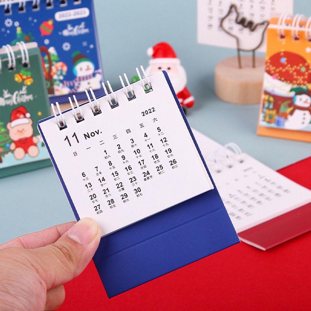 Mxbeauty Kalender Natal 2023kalender Portable Kalender Tahunan Simple Dekorasi Meja Hiasan Meja Planner Spiral Jadwal Harian