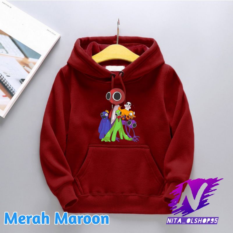 rainbow friends terbaru hoodie anak rainbow friends