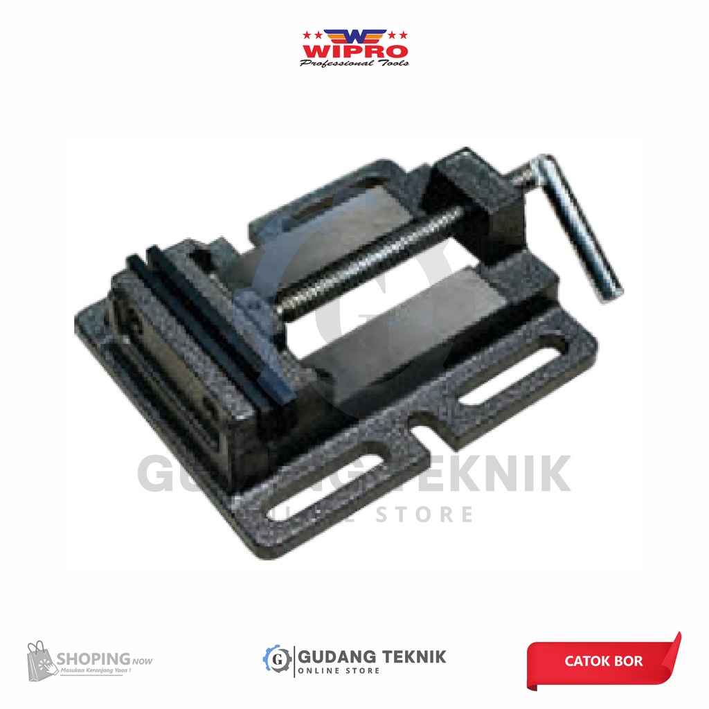 Catok Bor Duduk 3&quot; WIPRO EDV-3S / Ranggem Catok Bor Duduk 3inch WIPRO EDV3S - Drill Press Vice 75mm WIPRO EDV 3S