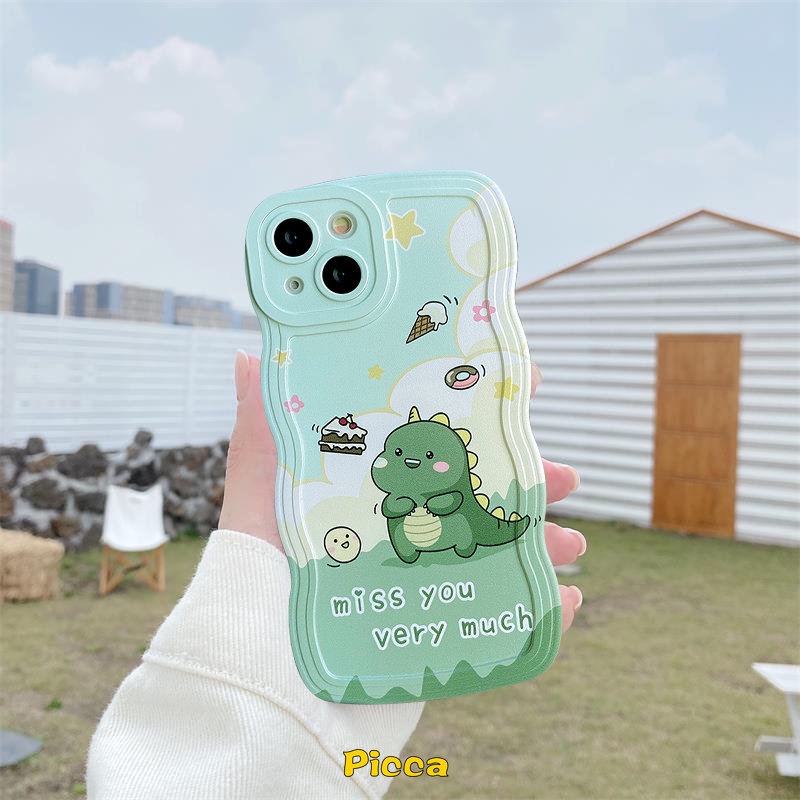 Soft Case TPU Motif Kartun Dinosaurus Untuk IPhone 7 8 Plus 11 7Plus 8Plus XR 6 6s 12 13 14 Pro MAX 14 Plus X XS MAX SE 2020