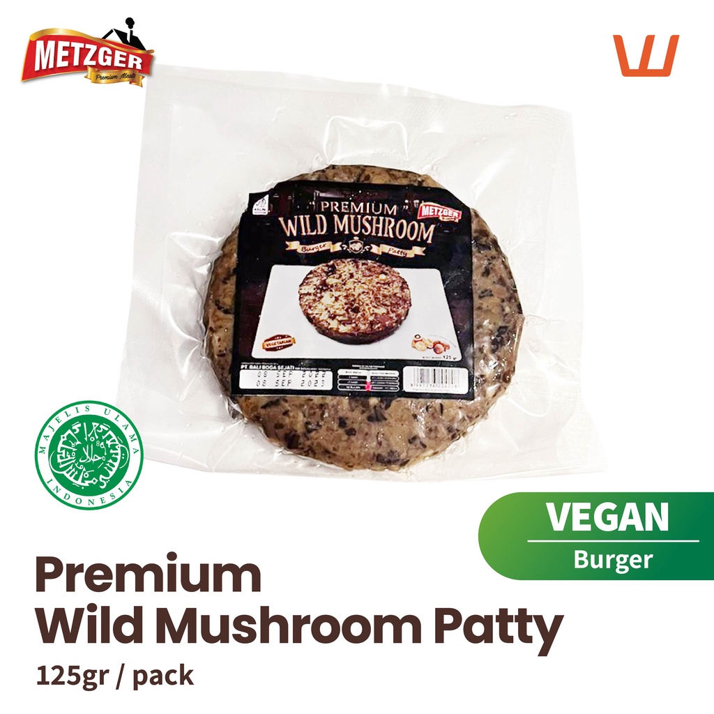 

Premium Wild Mushroom Patty Burger Metzger 125g Vegan Vegetarian