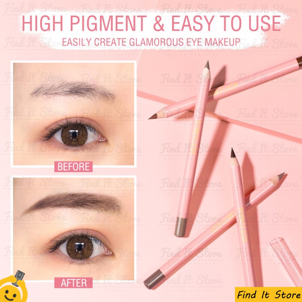 PINKFLASH Easy Eyebrow Pencil Waterproof | Pensil Alis BPOM