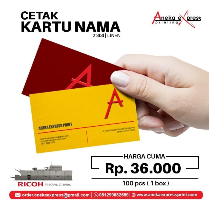 

Namecard Kartu Nama 2 Sisi ( Bahan Linen )