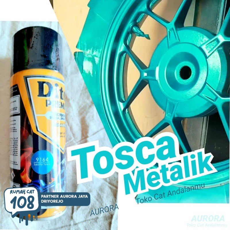 

Rumah Cat - Pilox Diton Premium Sporty Tosca 9164 Toska Green Hijau Metalik Cat Pilok Tahan Bensin 400ml | Rumah Cat Mobil dan Motol