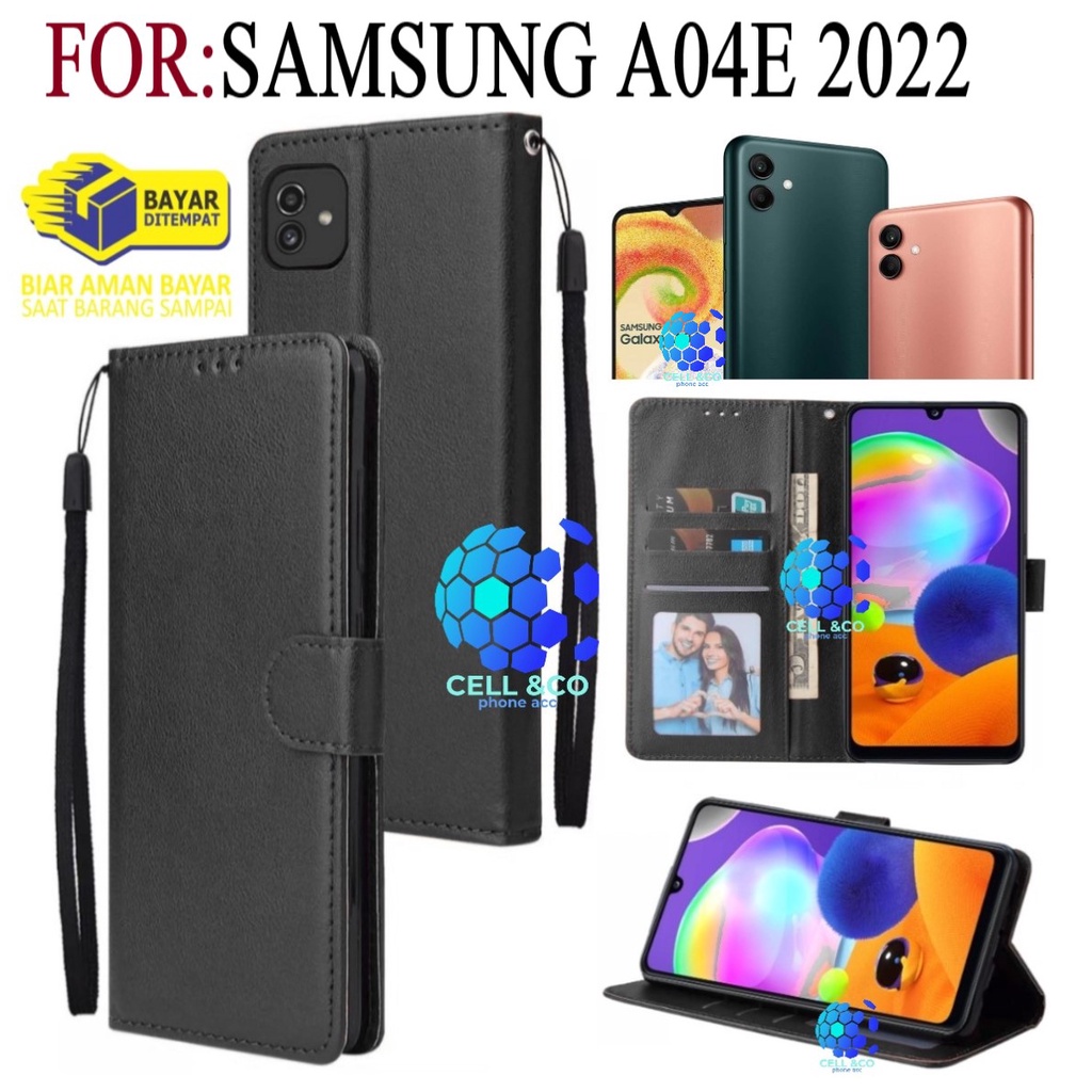 NEW SAMSUNG A04E 2022 TERBARU CASE FLIP LEATHER WALLET PREMIUM FLIP CASE BUKA TUTUP KESING HP CASING FLIP CASE WALLET SAMSUNG A04E 2022