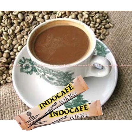 Indocafe White Instant Coffee 10stik Non dairy Kopi Instant White Indocafe Box dus Kopi Putih Indo Cafe 10 sachet