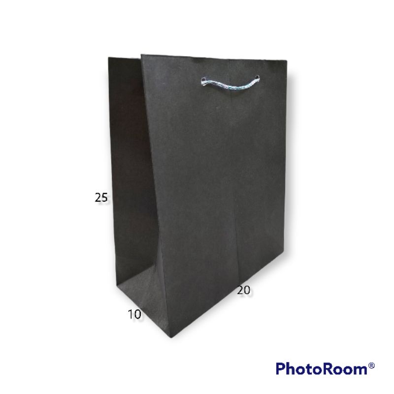 

PAPER BAG POLOS WARNA HITAM UKURAN 20X10X25/PXLXT
