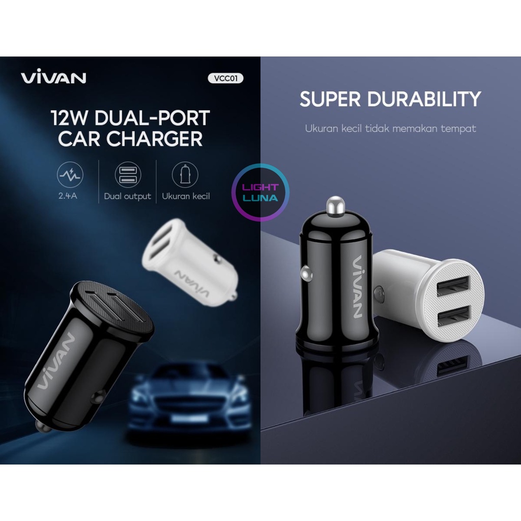 VIVAN VCC01 2.4A  100cm car charger with charging