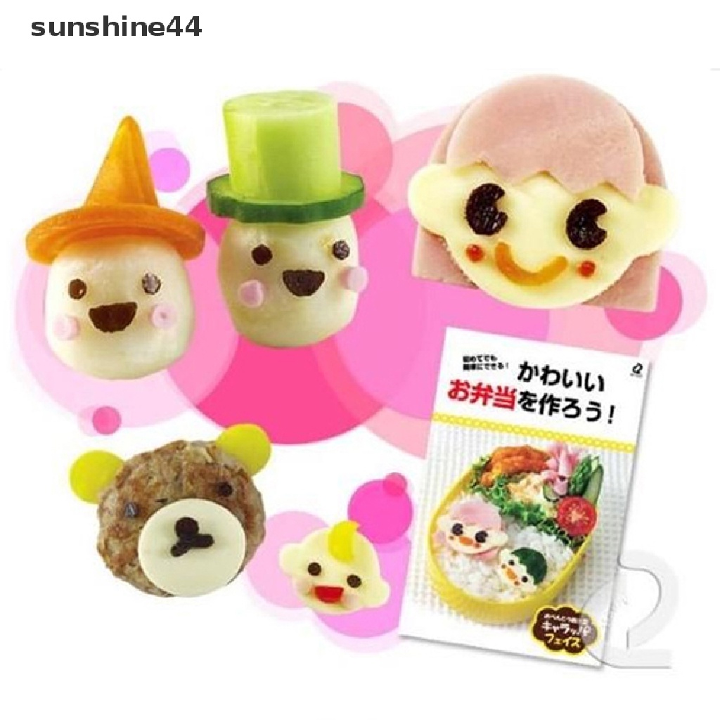 Sunshine 1 Set 3 in 1 Cetakan Bento / Onigiri Bentuk Ekspresi Wajah