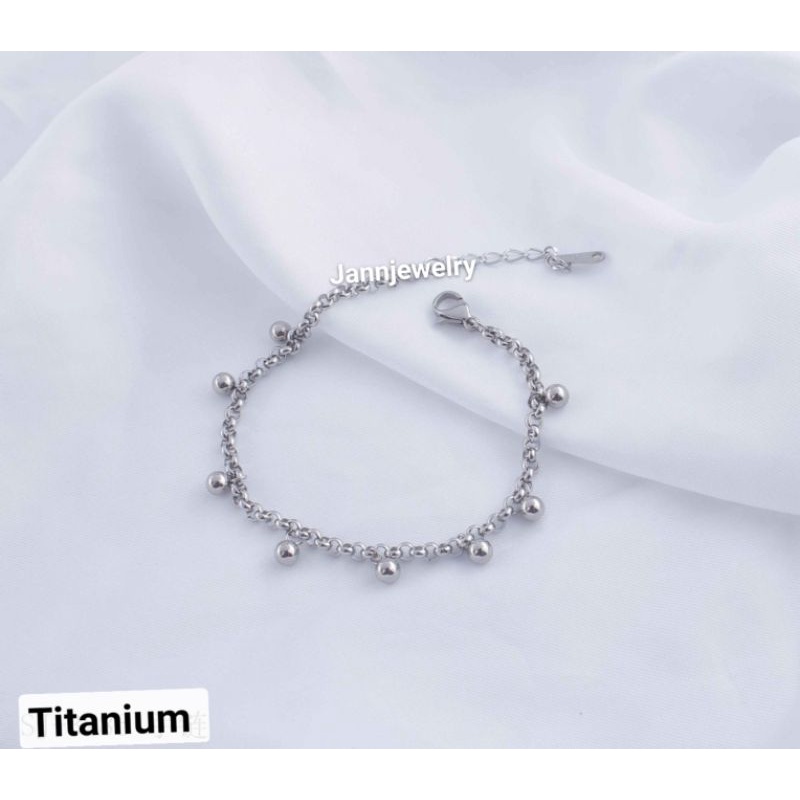 gelang anak tangan &amp; kaki titanium asli anti karat&amp;alergi