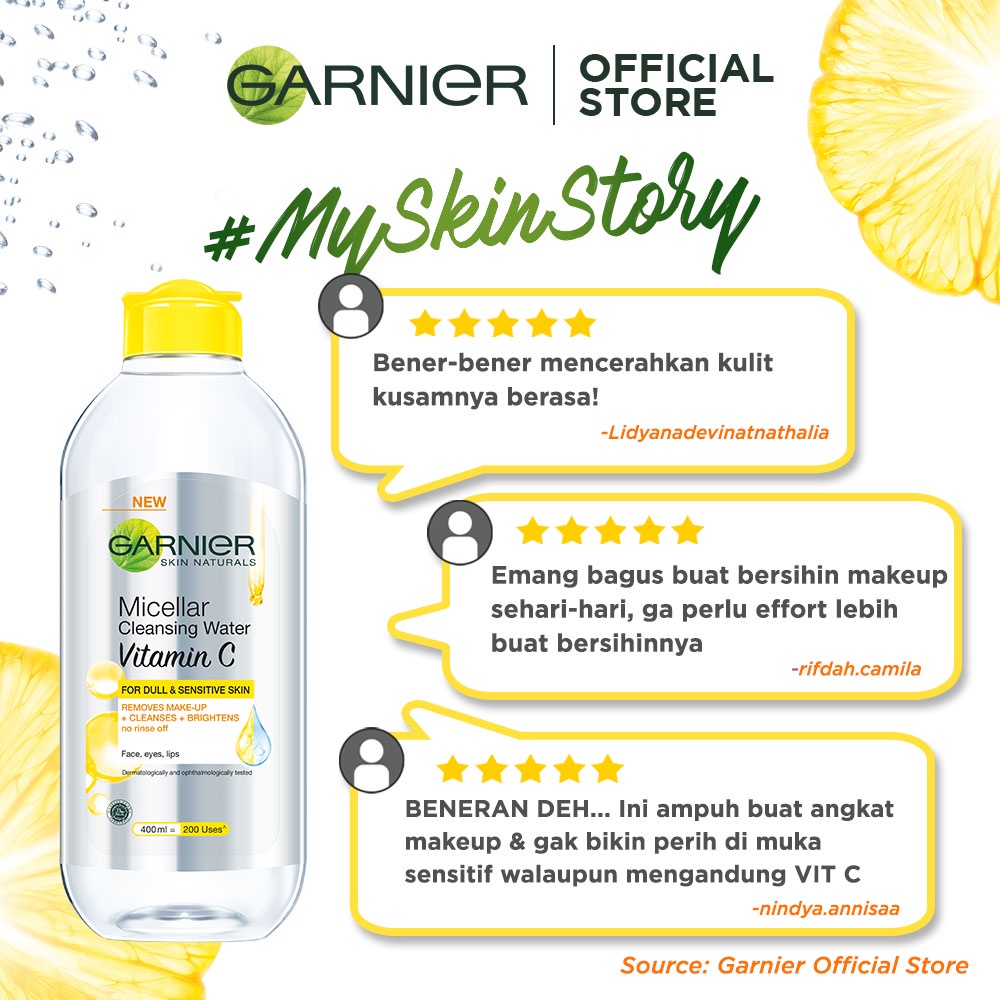 GARNIER MICELLAR CLEANSING WATER VITAMIN C 125ML / 400ML
