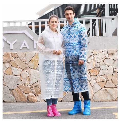 RA 05 Jas Hujan Motif Poncho Kancing Polkadot Unisex Korean Style BEST SELLER