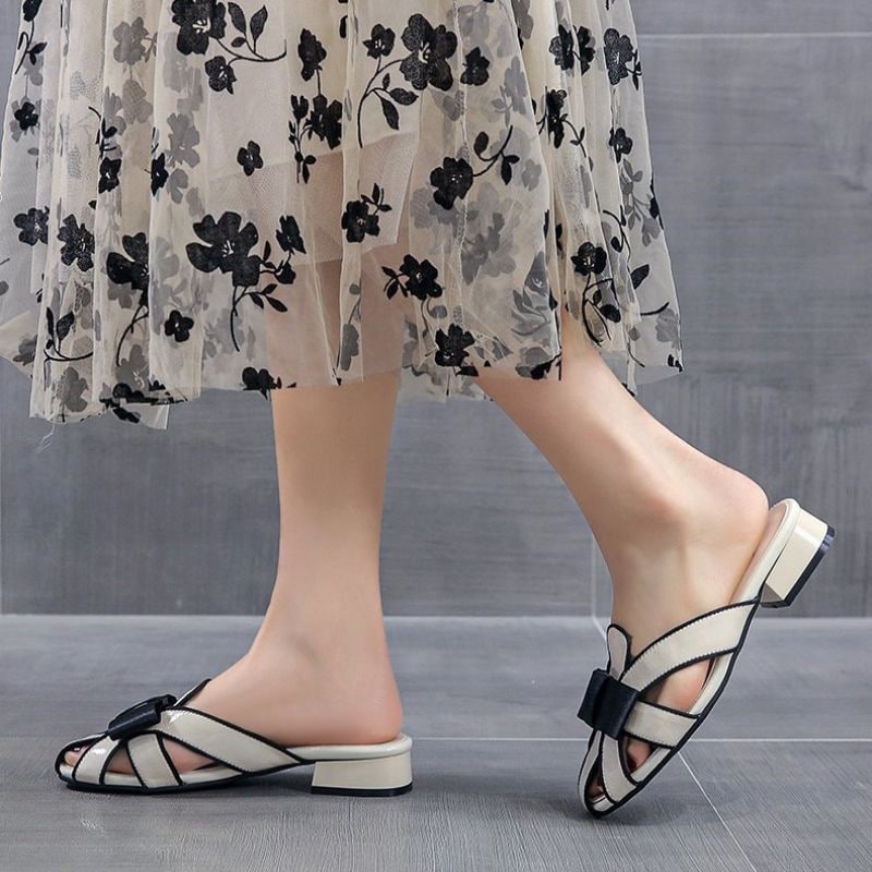 DDS10323 Heels Hak Tahu Wanita Fashion Import Sandal Cewek BLOOM Bisa COD (With Box)