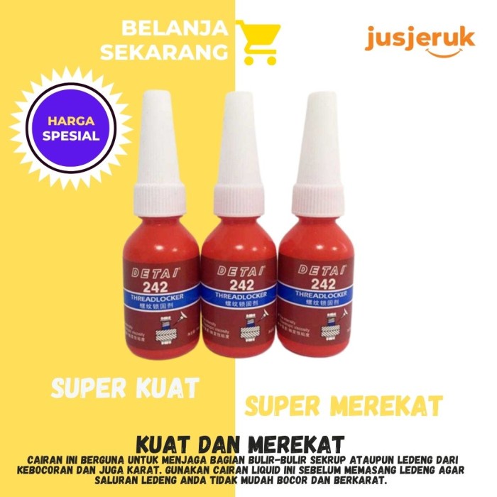 

JFactory Lem Sealant Cair Perekat Besi Sekrup Pipa Ledeng Tahan Karat