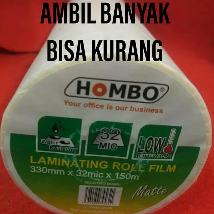 

SALE Hombo Plastik Laminating Roll Matte 330mm x 32mic x 150m