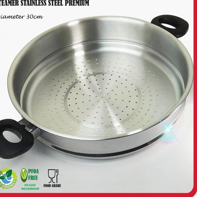 Serba diskon--MOEGEN Germany wok pan moegen panci wajan moegen steamer 30cm marble coating wajan den
