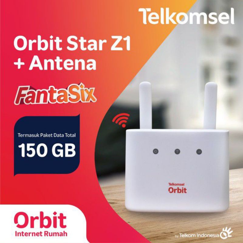 Telkomsel Orbit Star Z1 Modem WiFi 4G + ANTENA - Lock Telkomsel