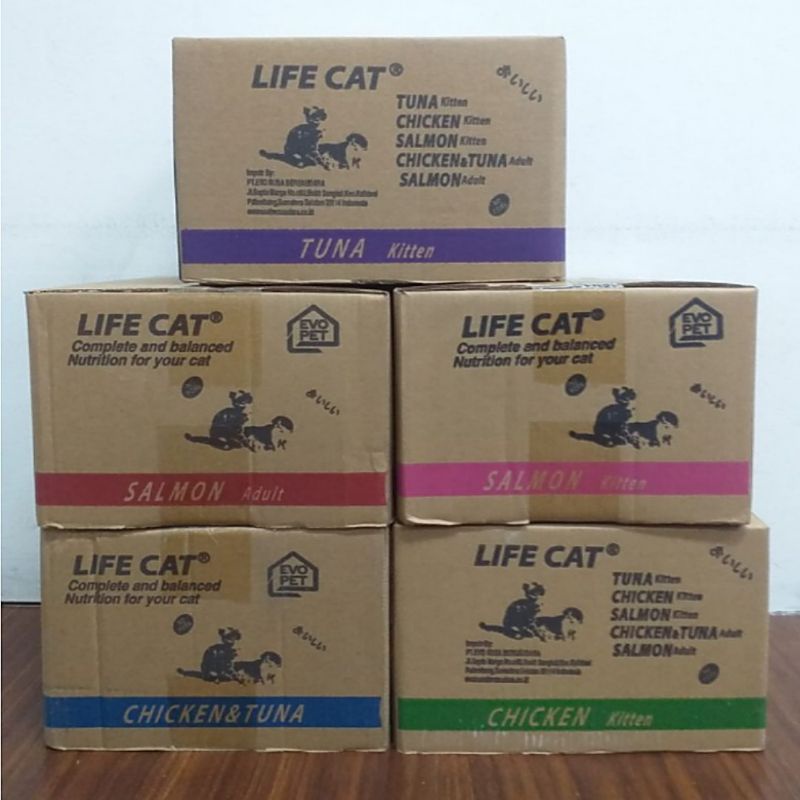 Life Cat Pouch Adult &amp; Kitten All Varian 1 BOX isi 24 sachet