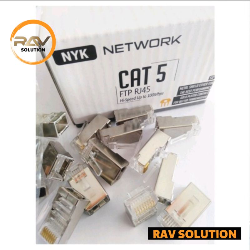 RJ 45 NYK CONECTOR CAT5 BESI PTF ISI 50 PCS RAV SOLUTION