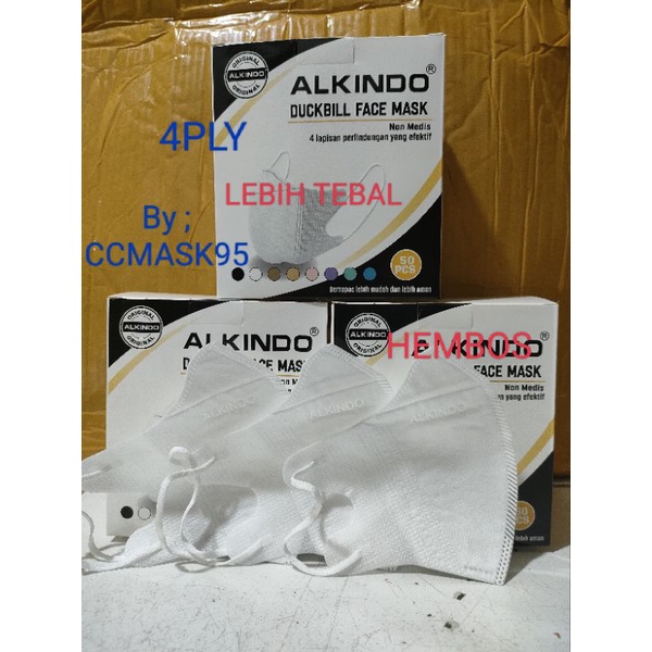 DUCKBILL ALKINDO 4PLY/ MASKER 4PLY / DUCKBIll C.CARE 4PLY / Masker duckbill 50 pcs / Masker alkindo 