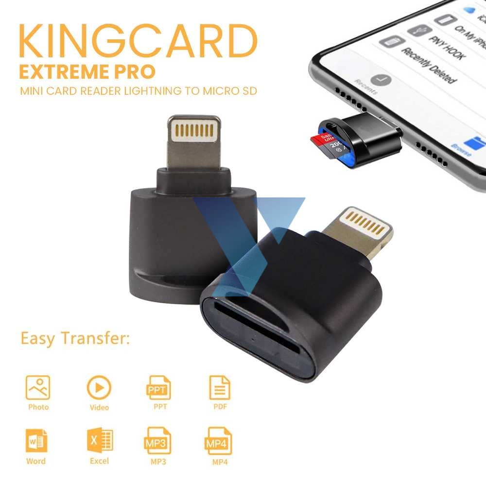 KingCard Extreme PRO Mini Card Reader Lightning to Micro SD - TF56 ( Al-Yusi )